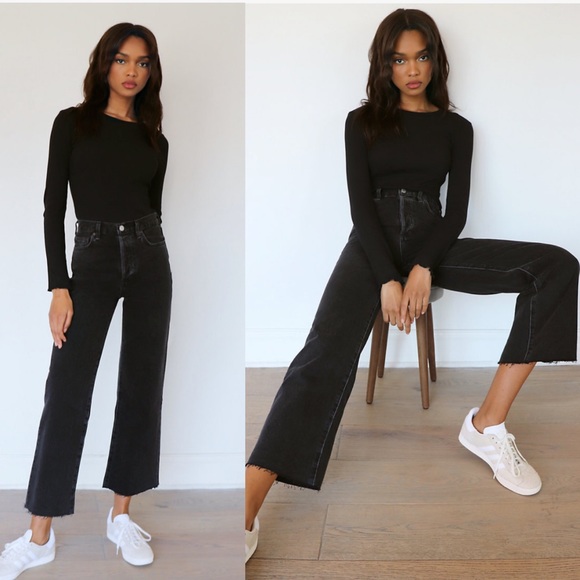 Denim Forum Denim - Aritzia denim forum Farrah high rise wide leg jean